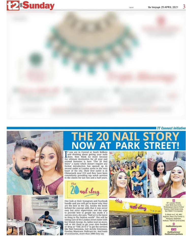 The 20 Nail Story has come up with an advertorial at T2, The Telegraph and it has been executed by We Make Us.