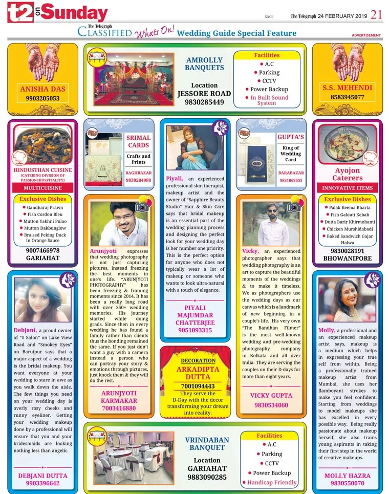 Wedding Guide Special Feature on The Telegraph T2 by We Make Us.