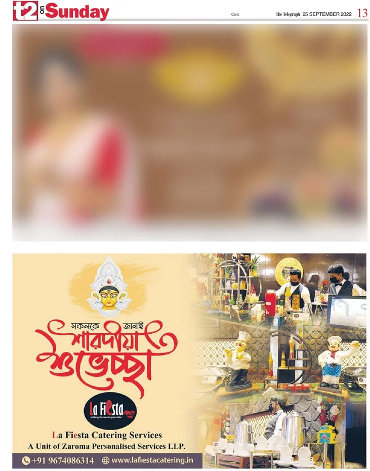 T2 Half Page display ad of La Fiesta