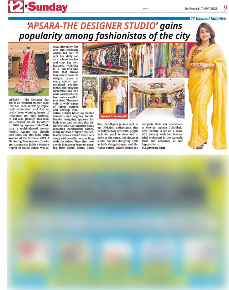 Telegraph T2 Half Page Advertorial Of Apsara Guhathakurta